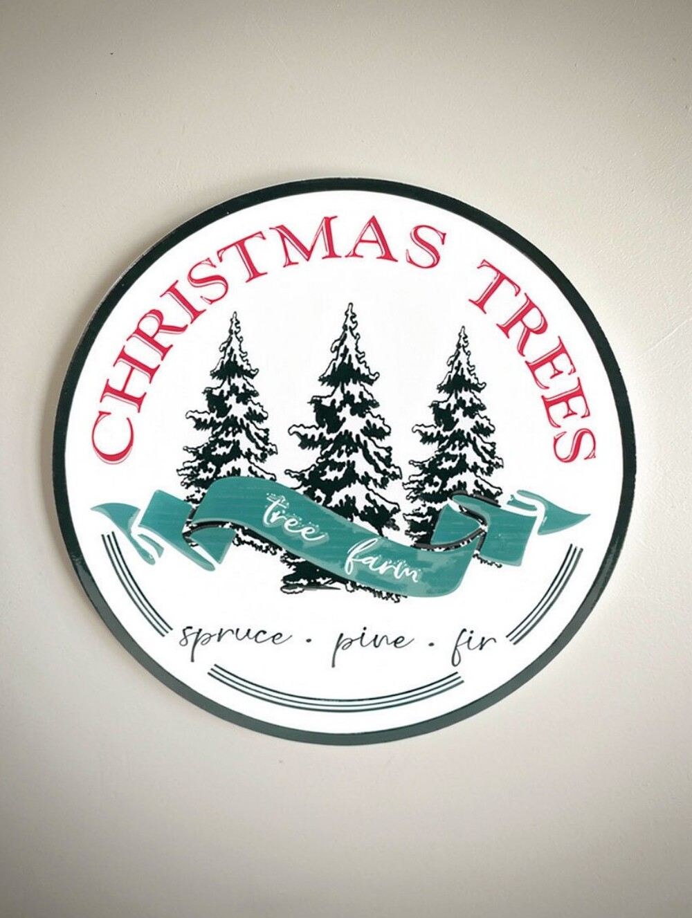 Holiday Aisle Christmas Tree Farm Metal Sign 14"D